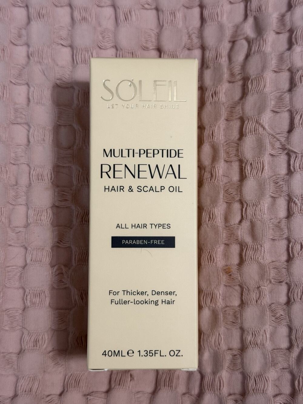 SOLEIL Multi-Peptide Renewal Hair & Scalp Oil Caffeine Biotin Paraben-Free 40mL